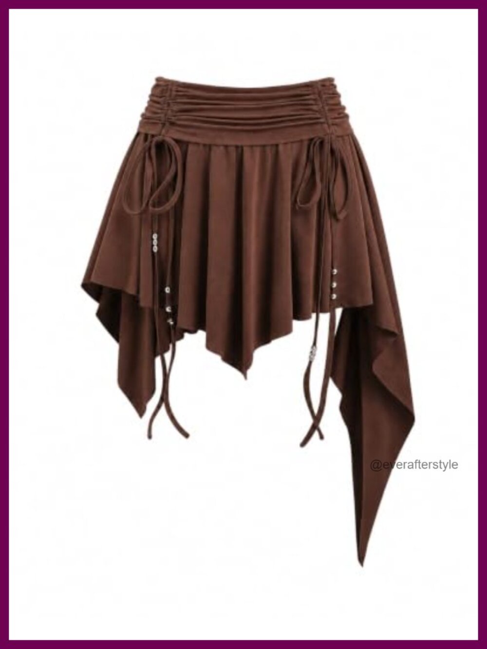 Women's Asymmetrical Ruched Drawstring Mini Skirt Y2K A-Line